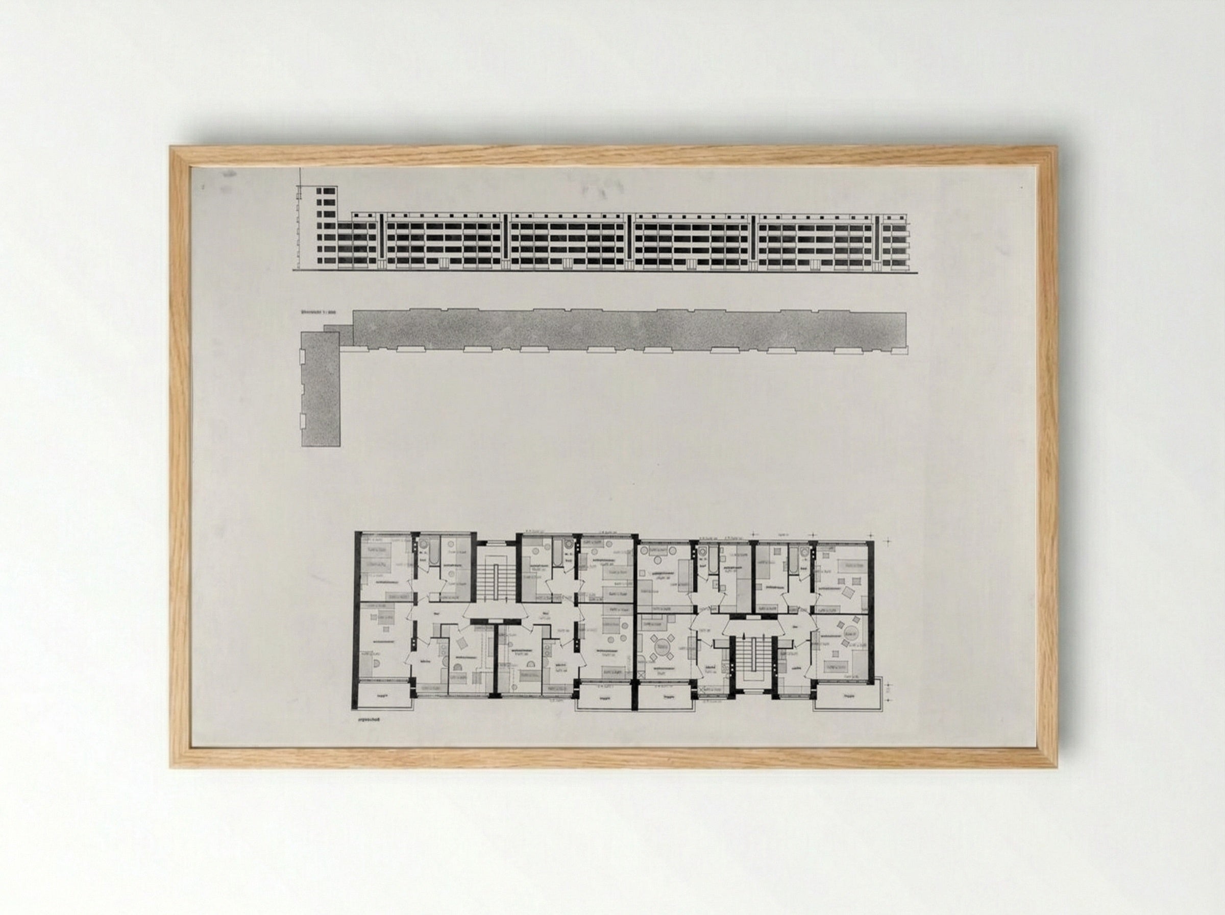 Housing Development, Karlsruhe-Dammerstock - Walter Gropius - Framed Print Wood