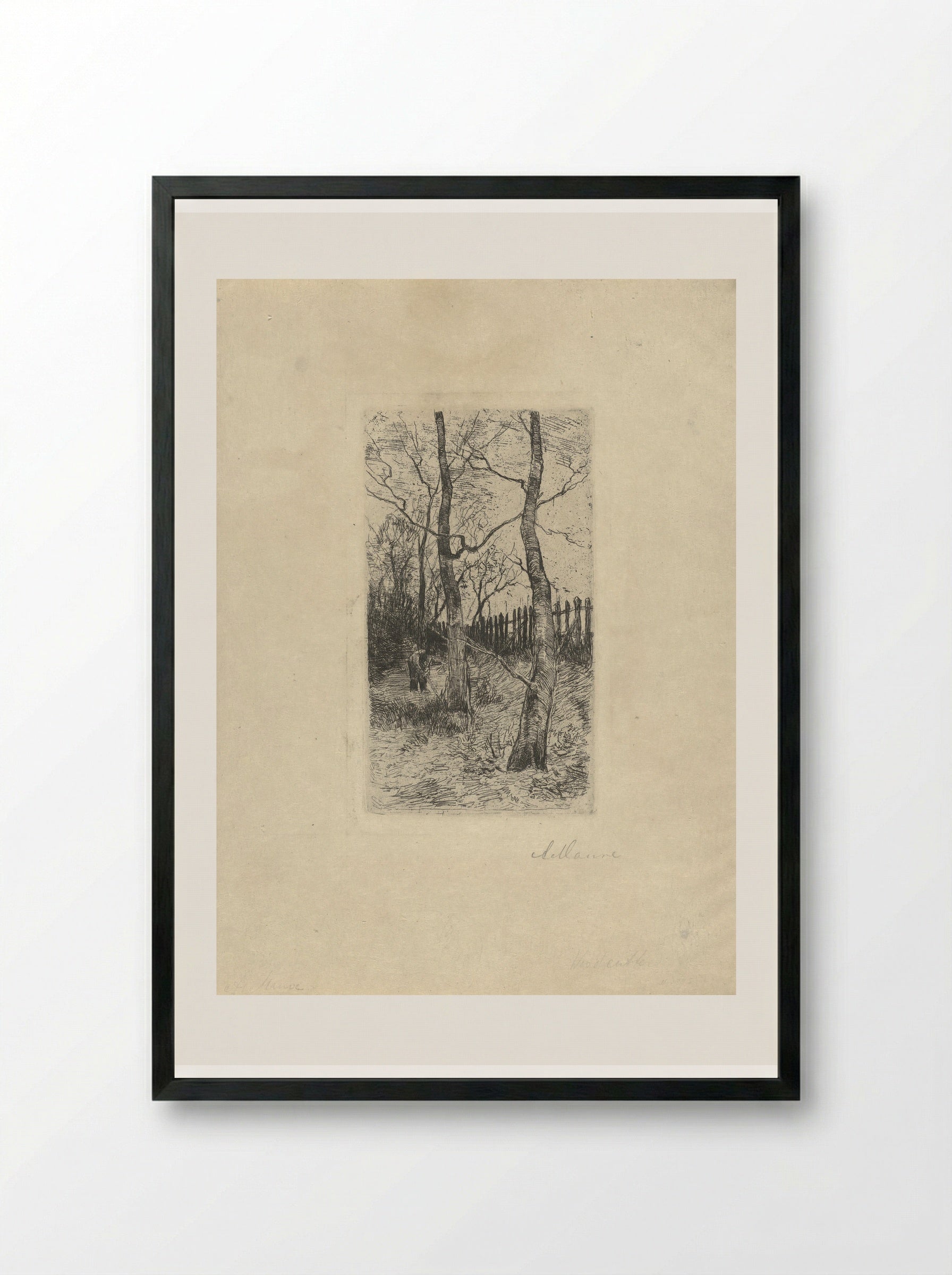 Houthakker (Woodcutter) - Anton Mauve - Framed Print Black