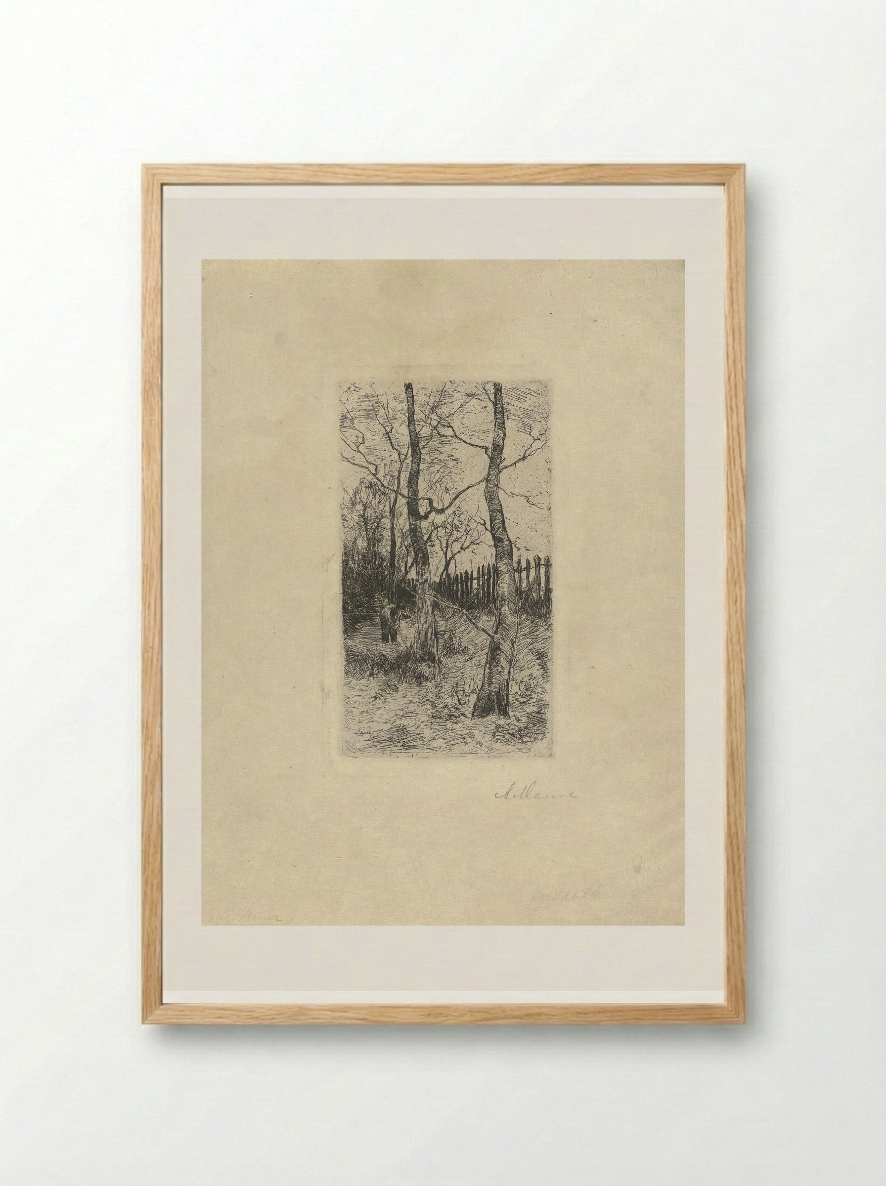 Houthakker (Woodcutter) - Anton Mauve - Framed Print Wood