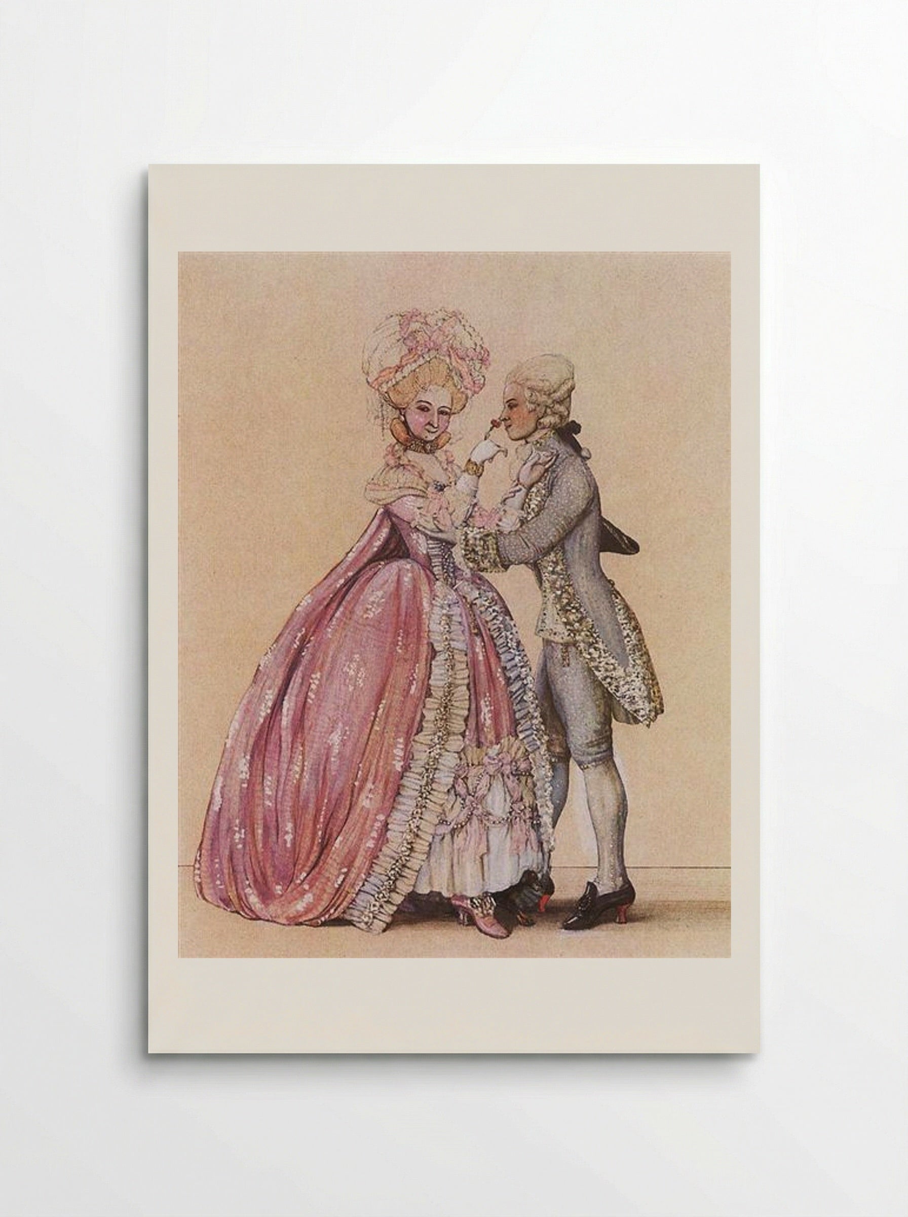 How Dressed in the Old Days (Lady and Cavalier) - Konstantin Somov - Poster