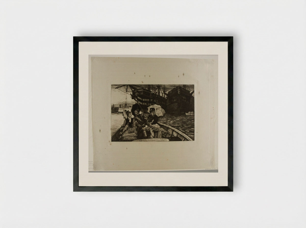 How Happy I Could Be with Either - James Tissot - Framed Print Black