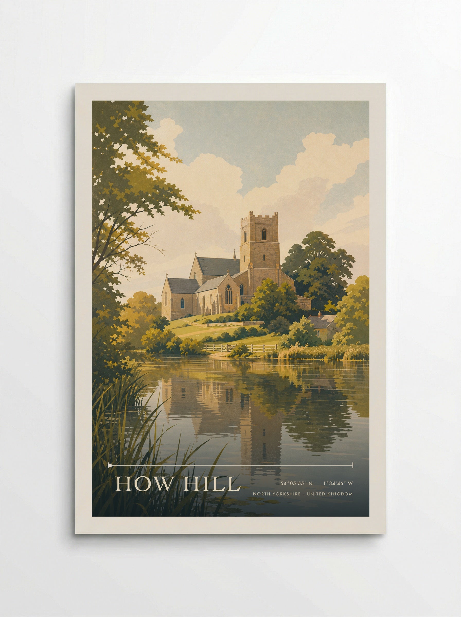 How Hill North Yorkshire United Kingdom Travel Poster - Poster