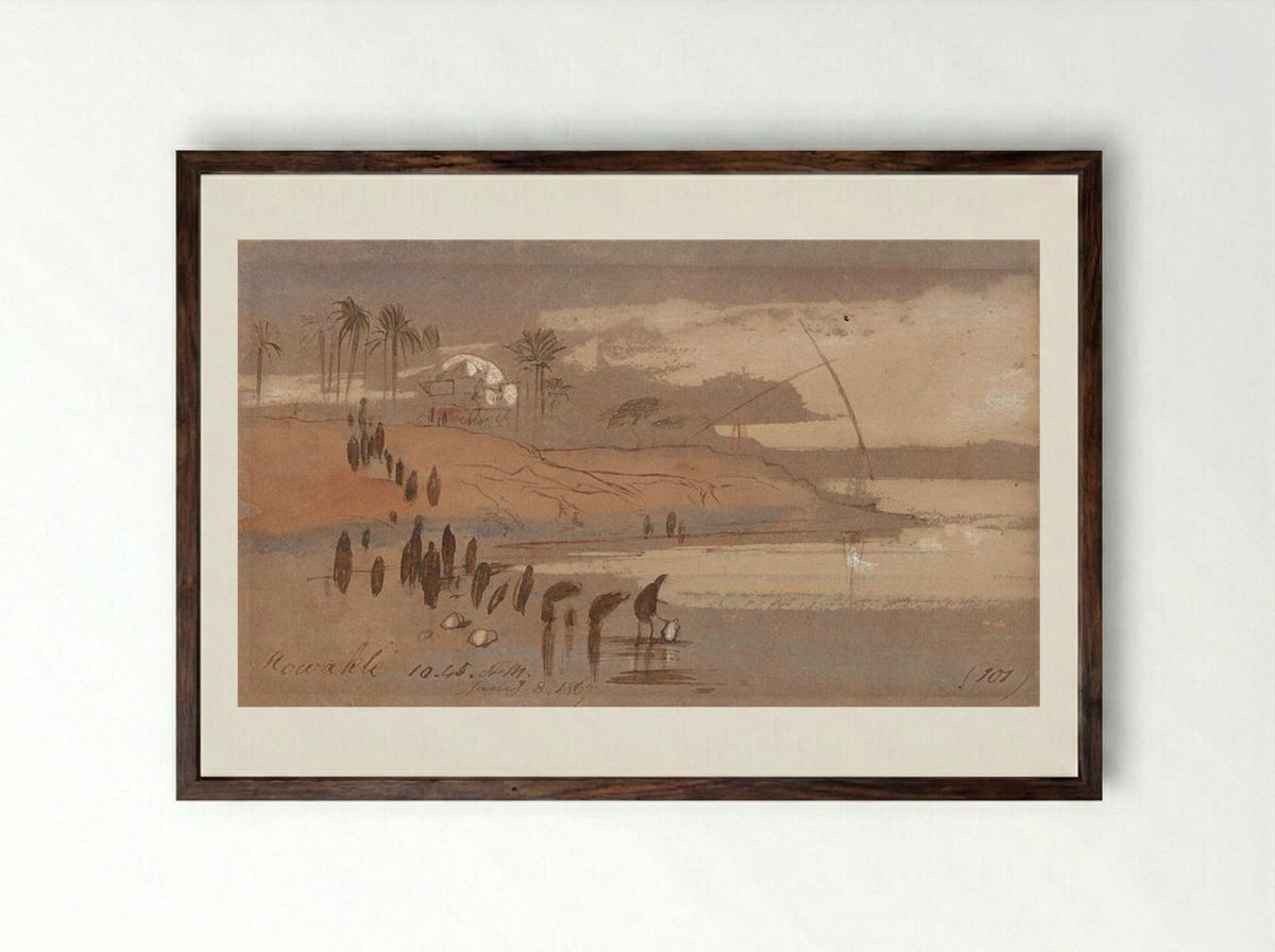 Howatke - Edward Lear - Framed Print Dark Wood