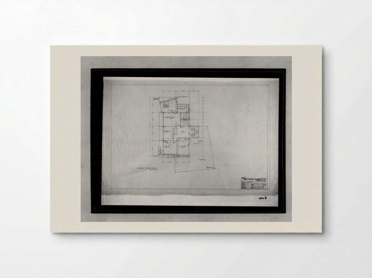 Howlett Residence, Belmont, Massachusetts: Second Floor Plan - Walter Gropius - Poster