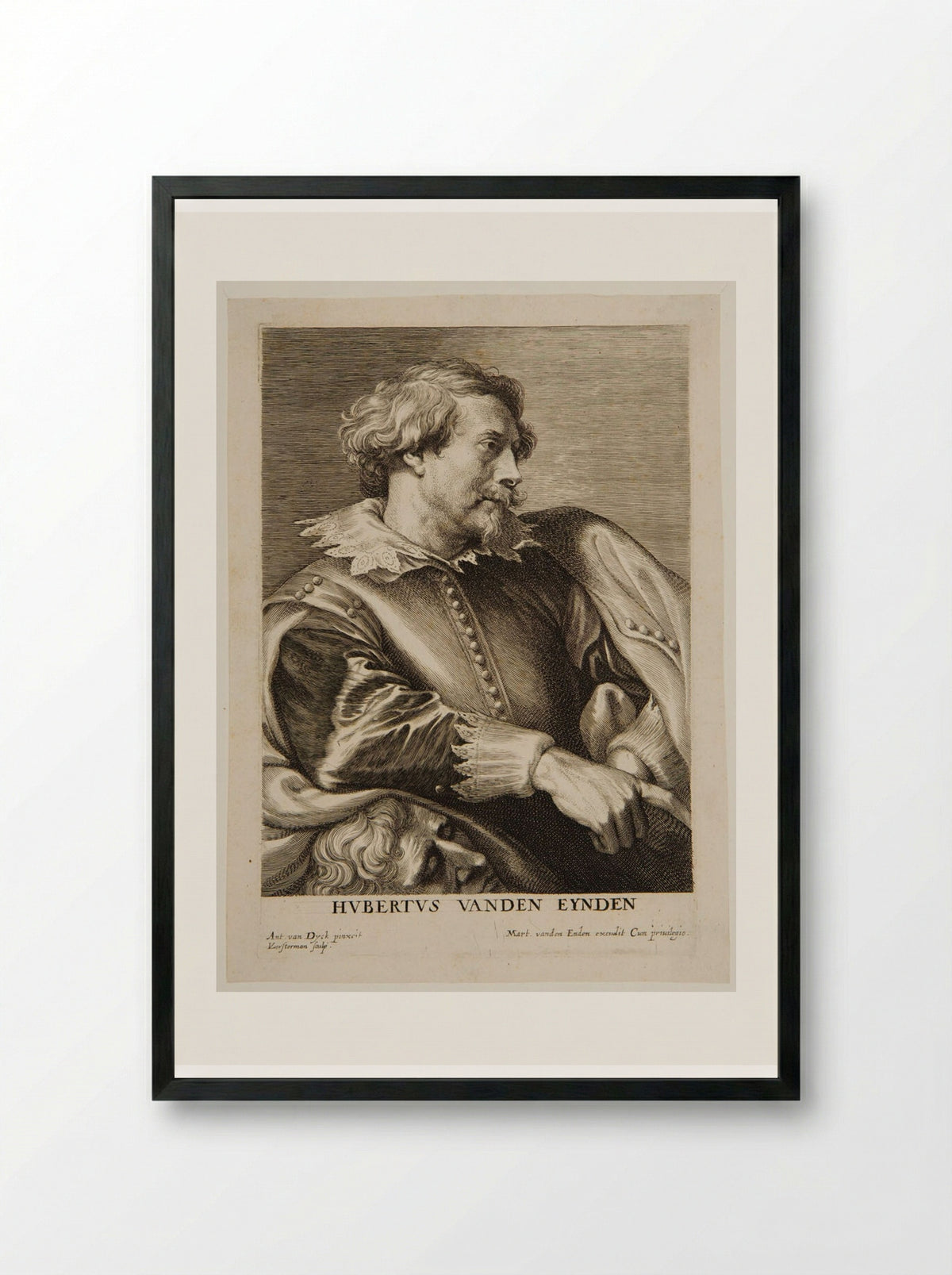 Hubert van den Eynden - Lucas Vorsterman I - Framed Print Black