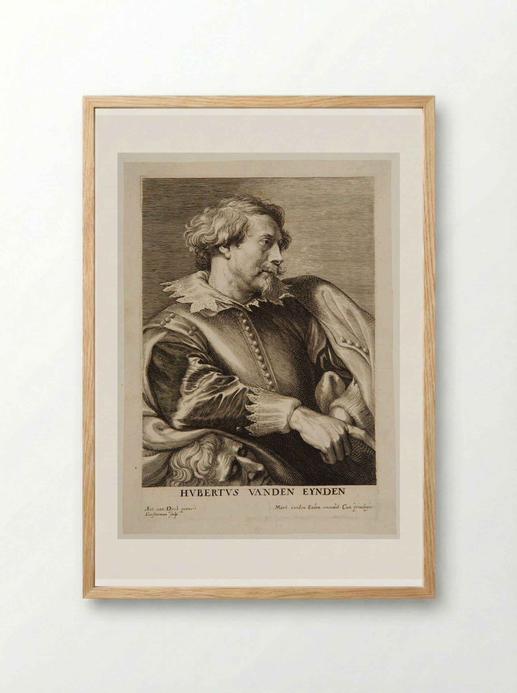 Hubert van den Eynden - Lucas Vorsterman I - Framed Print Wood