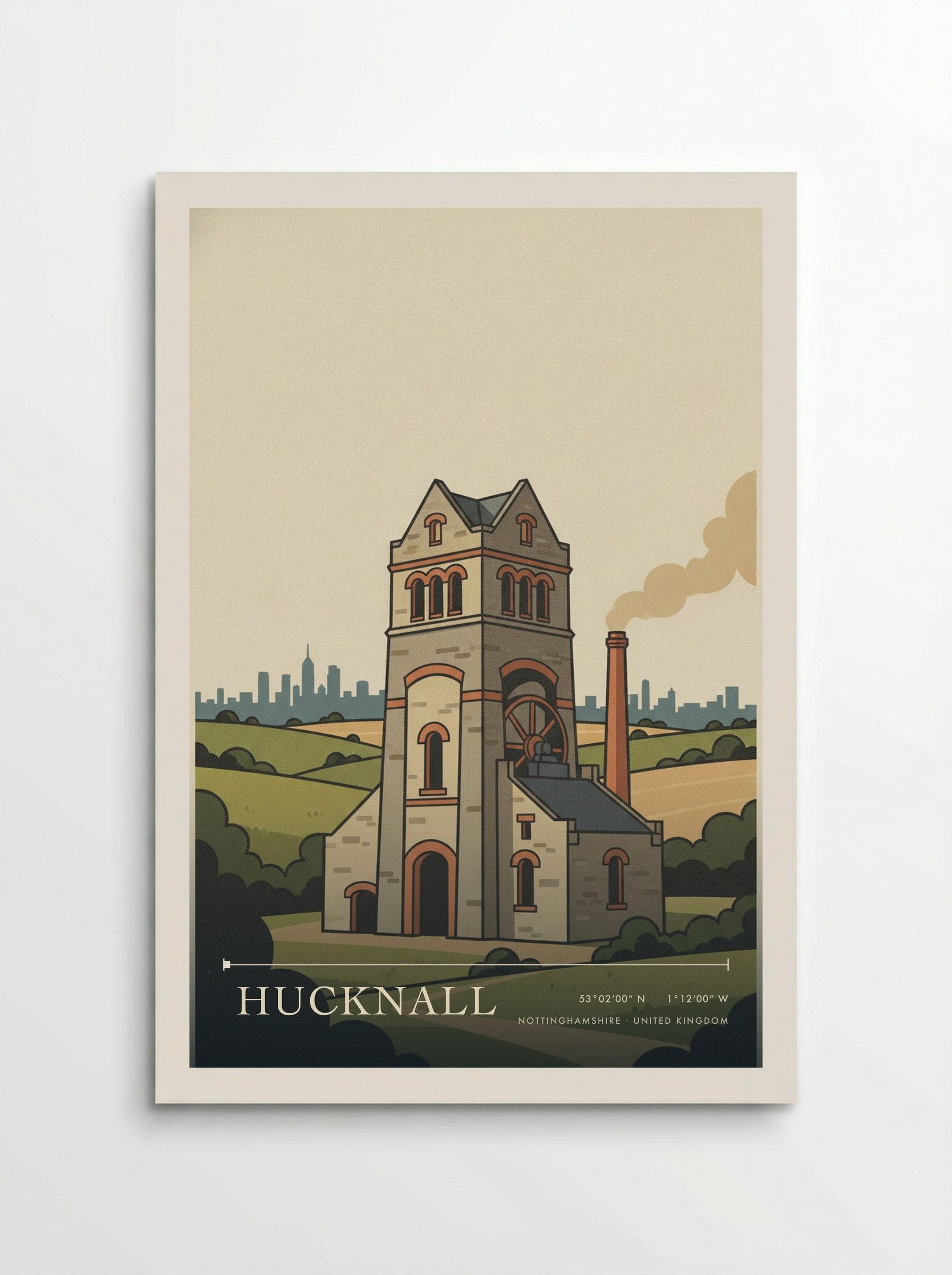 Hucknall Nottinghamshire United Kingdom Travel Poster - Poster