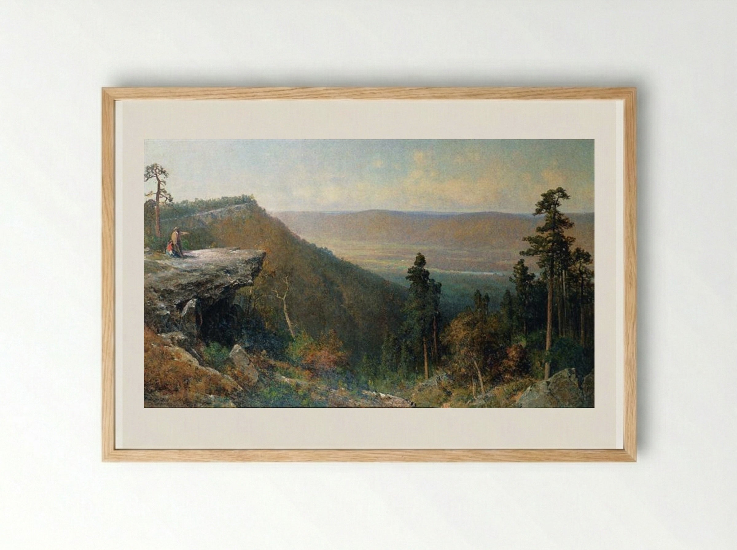 Hudson River Valley from the Catskill Mountain House - Thomas Hill - Framed Print Wood
