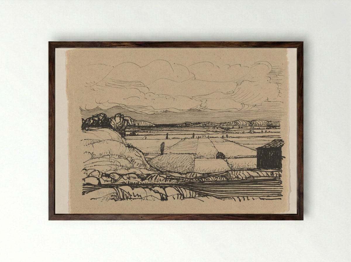 Huesca - Rein Dool - Framed Print Dark Wood