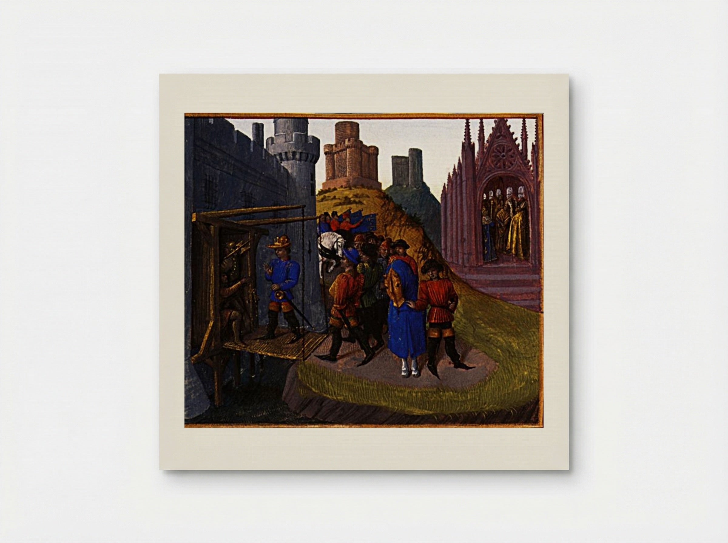 Hugh Capet Seized the Fortresses of Artois - Jean Fouquet - Poster