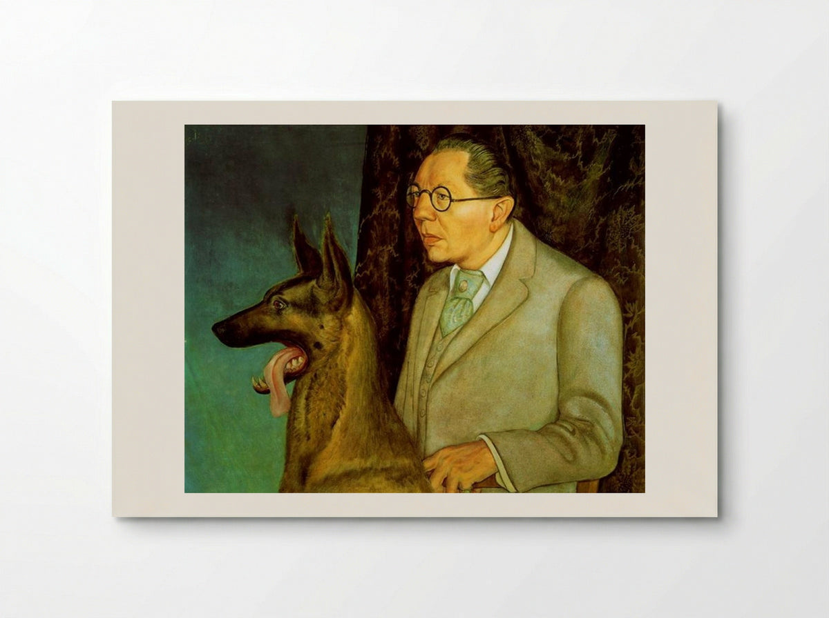 Hugo Erfurth with Dog - Otto Dix - Poster