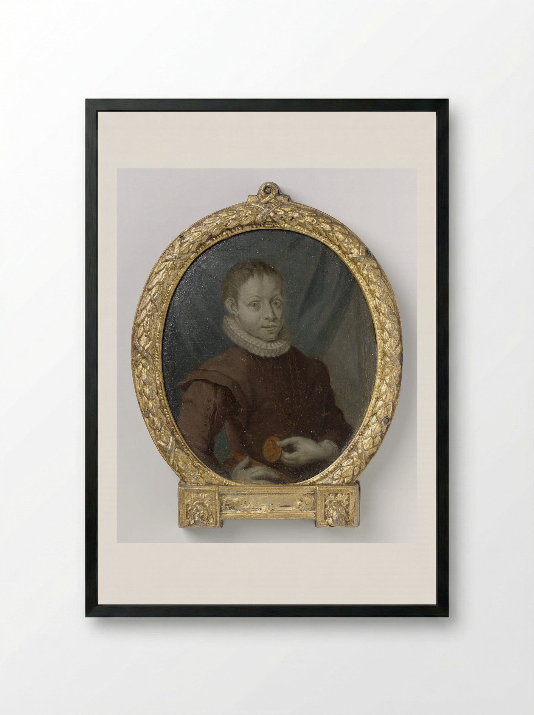 Hugo de Groot op jonge leeftijd - Arnoud van Halen - Framed Print Black