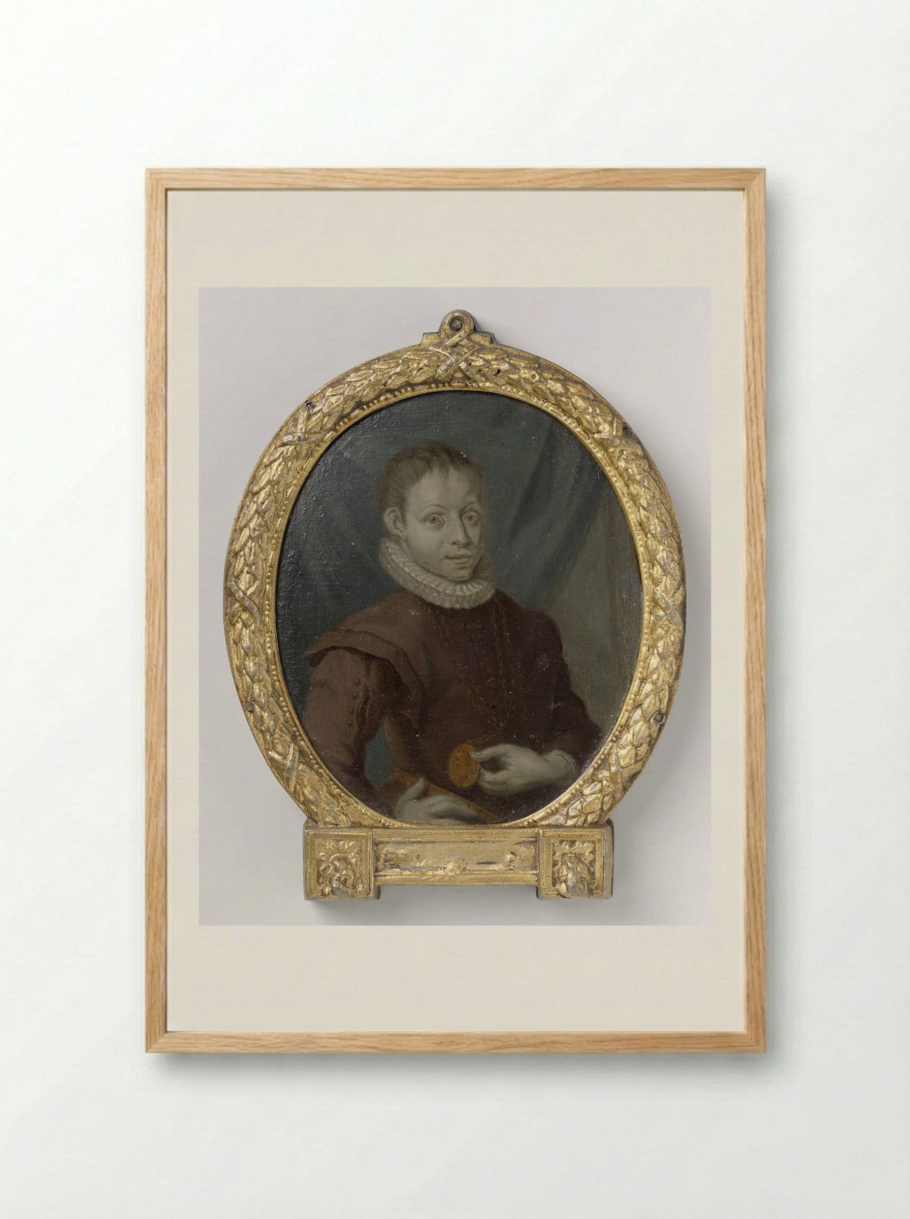 Hugo de Groot op jonge leeftijd - Arnoud van Halen - Framed Print Wood