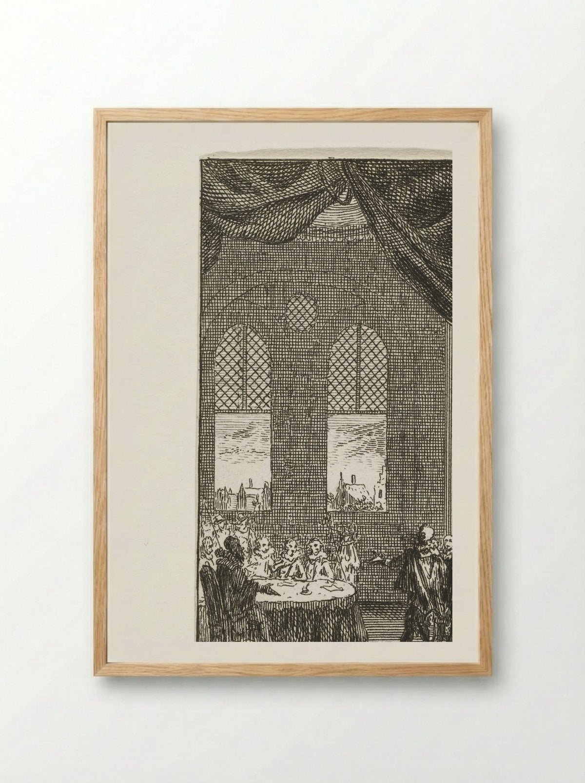 Hugo de Groot pleit in de Amsterdamse vroedschap voor tolerantie, 1616 - Simon Fokke - Framed Print Wood