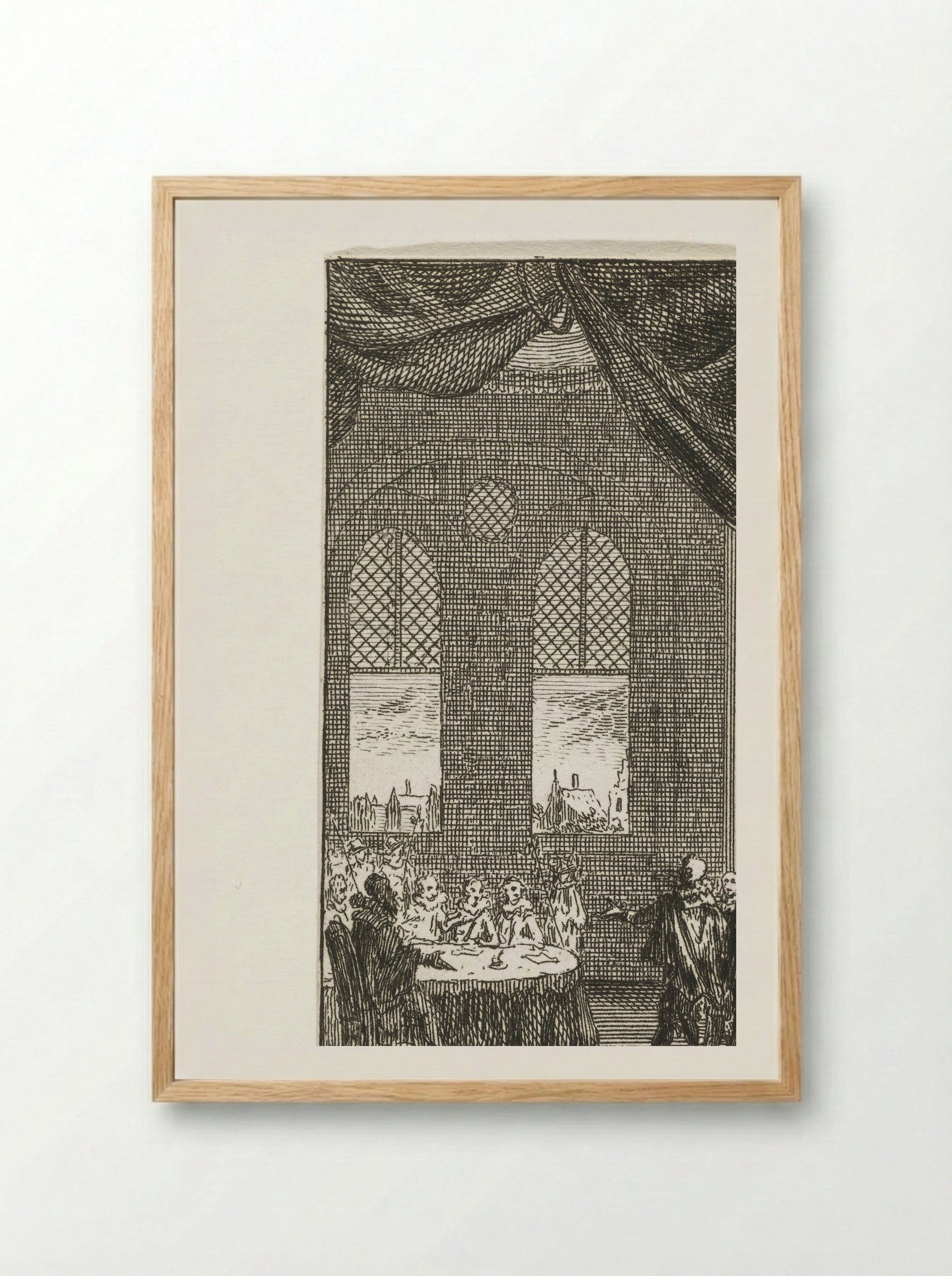 Hugo de Groot pleit in de Amsterdamse vroedschap voor tolerantie, 1616 - Simon Fokke - Framed Print Wood