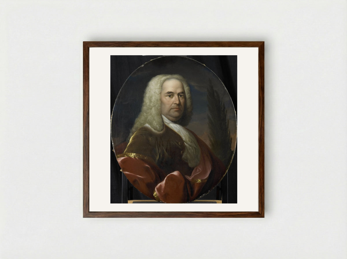 Hugo du Bois, gekozen in 1734 - Dionys van Nijmegen - Framed Print Dark Wood