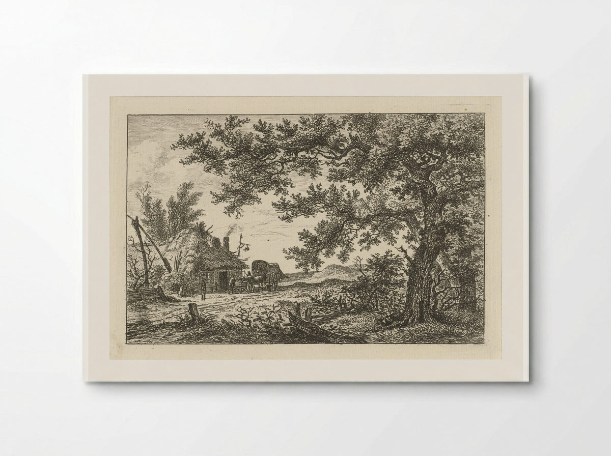 Huifkar bij boerderij (Covered Wagon by a Farmhouse) - Hermanus Fock - Poster