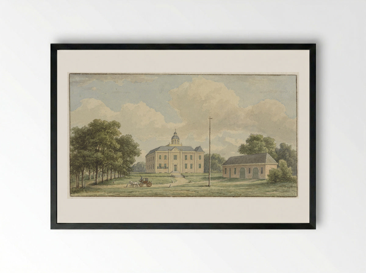 Huis De Cloese, bij Lochem - Christianus Hendricus Hein - Framed Print Black
