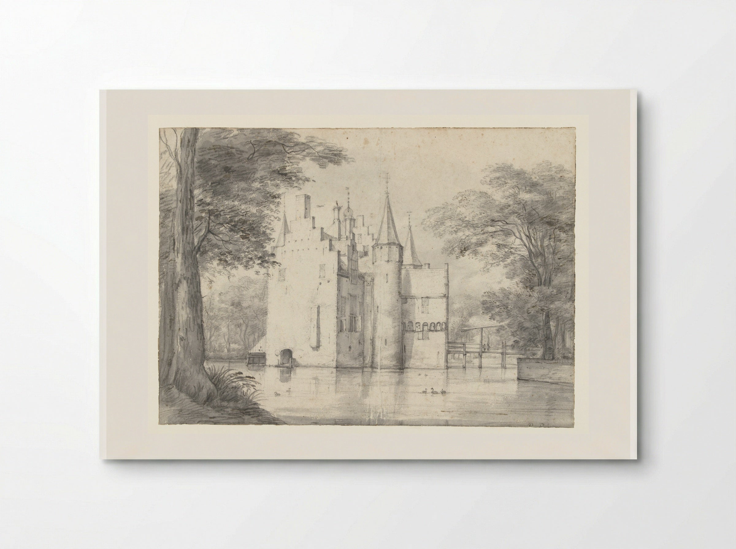 Huis Swieten vanuit het westen - Roelant Roghman - Poster
