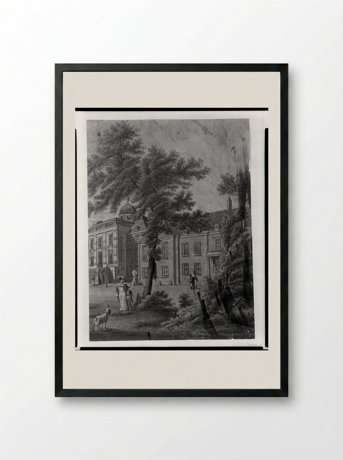 Huis Ten Bosch, The Hague - Cornelis de Kruyff - Framed Print Black