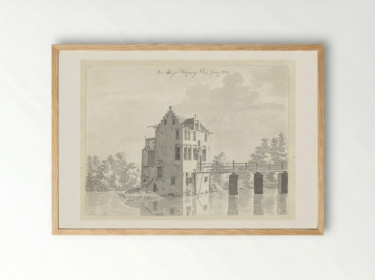 Huis Wijnestein bij Jutphaas - Jan de Beijer - Framed Print Wood