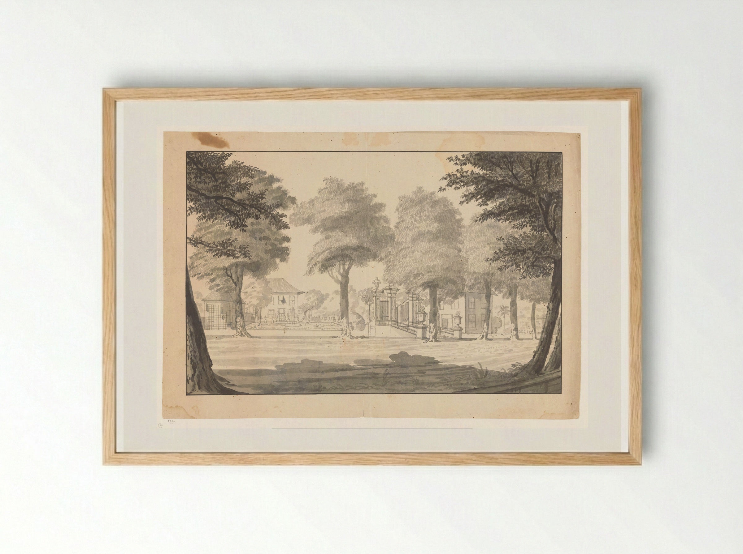 Huis aan de weg naar Rijswijk - Jan Brandes - Framed Print Wood