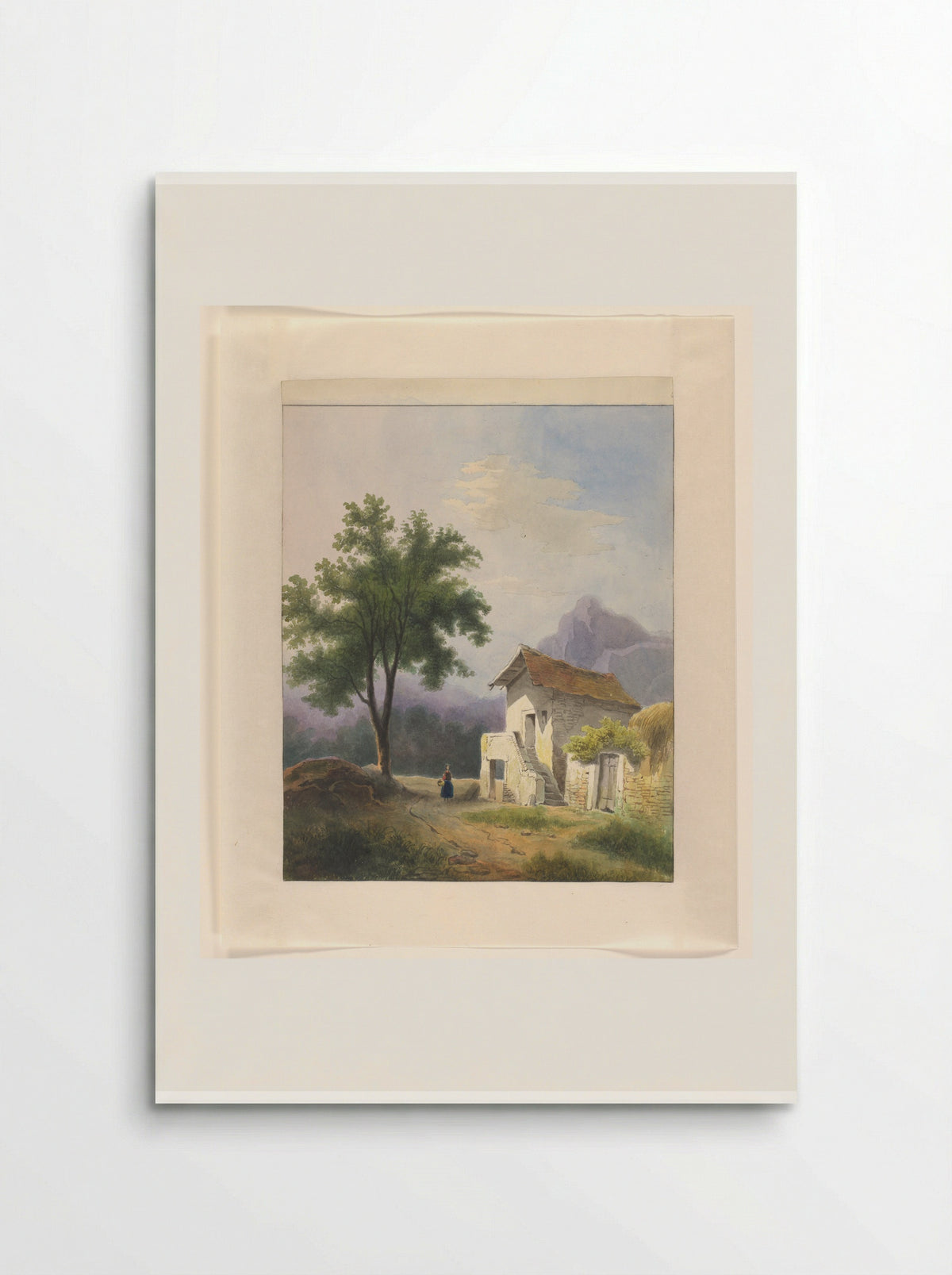 Huis in een berglandschap - Johannes van Reijn - Poster