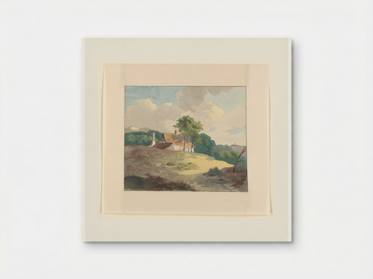Huis in een heuvellandschap - Johannes van Reijn - Poster
