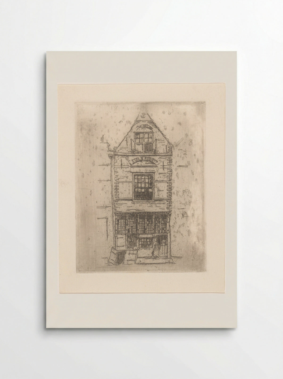 Huis met schuin kelderluik in Veere - Lucie van Dam van Isselt - Poster