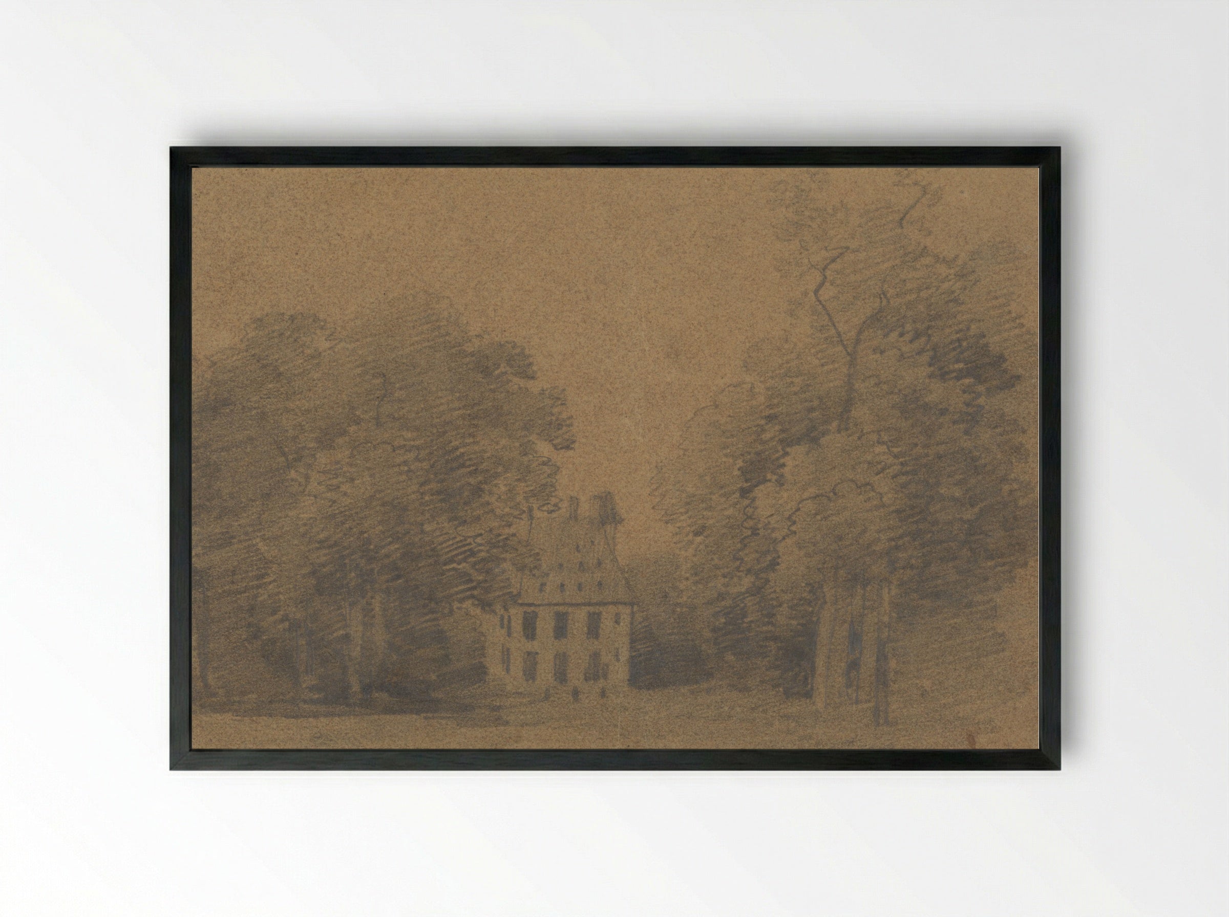 Huis te Voorn bij Utrecht - Wijnand Nuijen - Framed Print Black