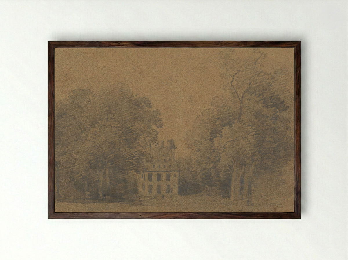 Huis te Voorn bij Utrecht - Wijnand Nuijen - Framed Print Dark Wood