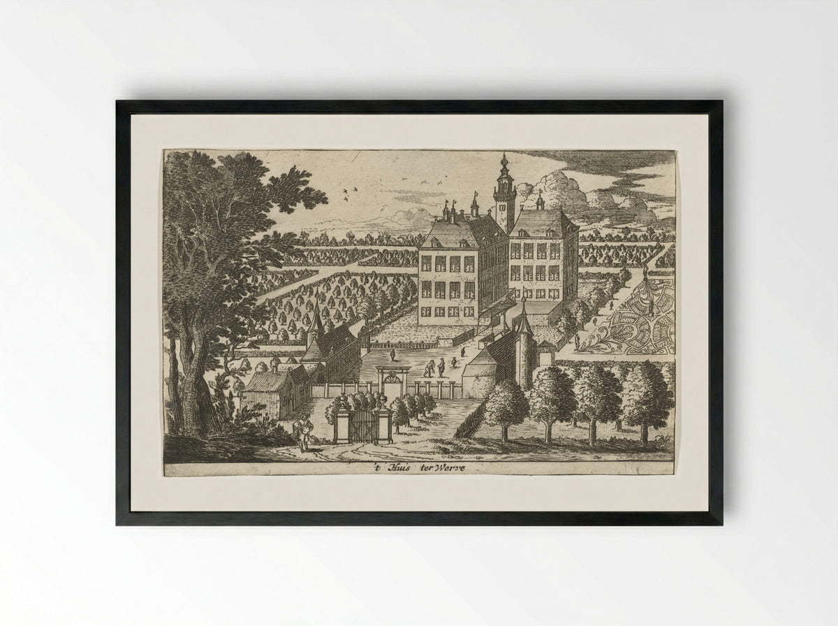 Huis te Werve - Cornelis Elandts - Framed Print Black