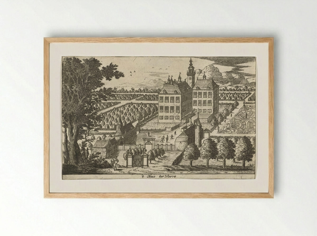 Huis te Werve - Cornelis Elandts - Framed Print Wood