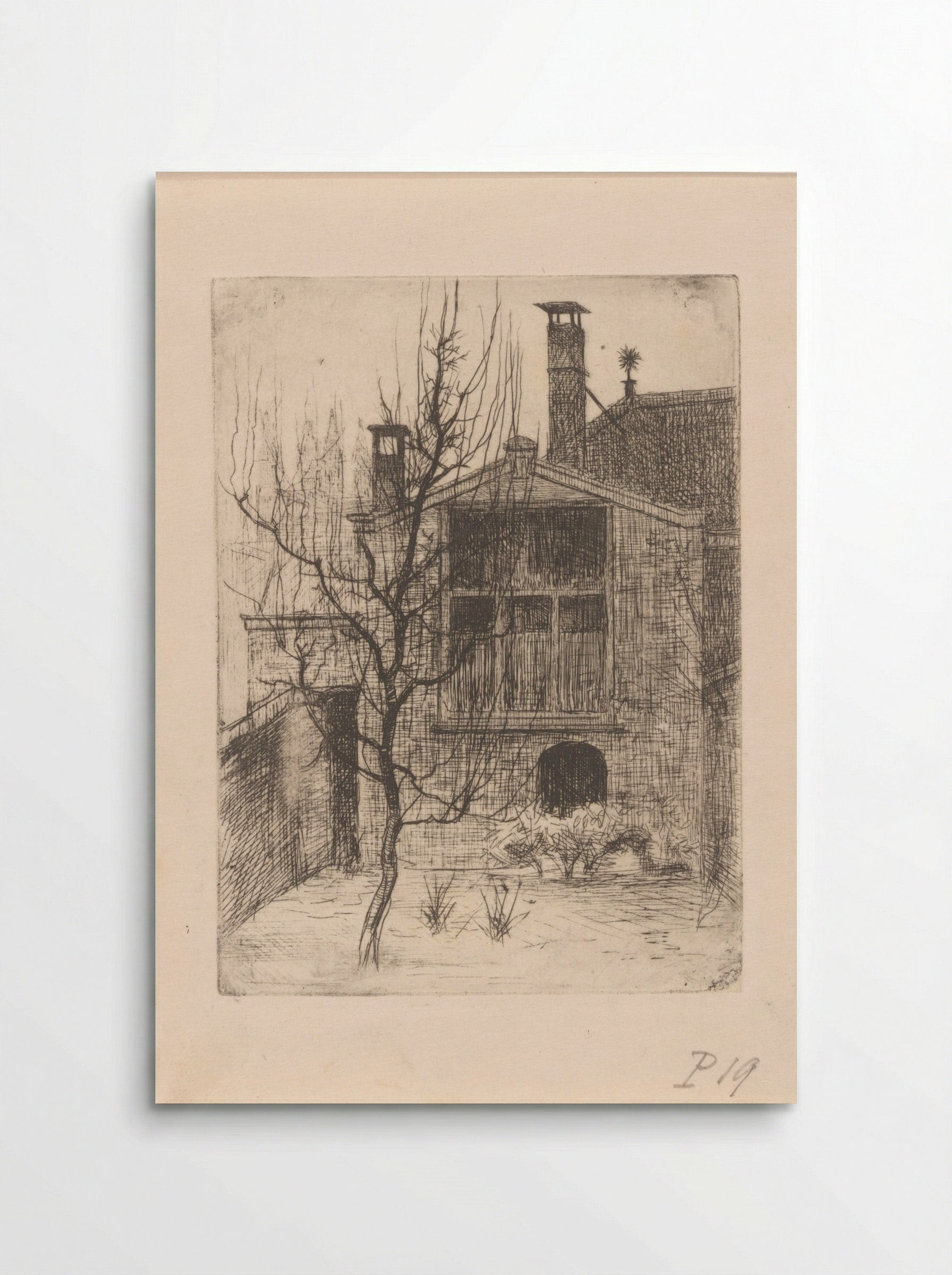Huis vanuit de achtertuin gezien - Philip Zilcken - Poster