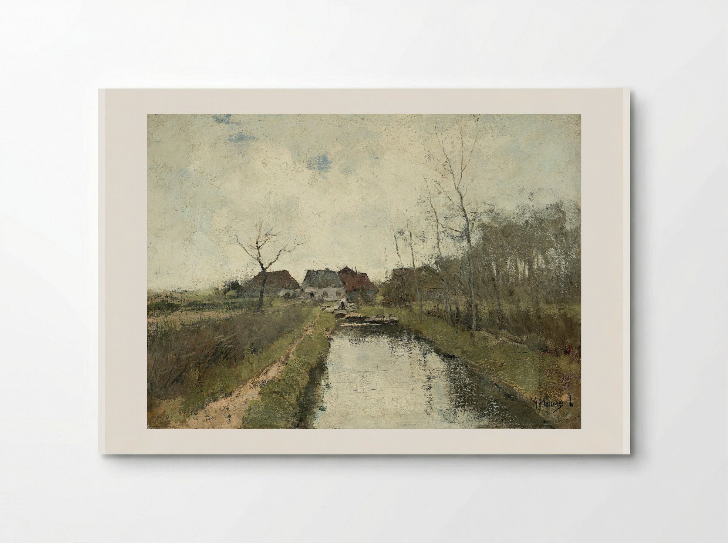 Huisje aan een sloot - Anton Mauve - Poster