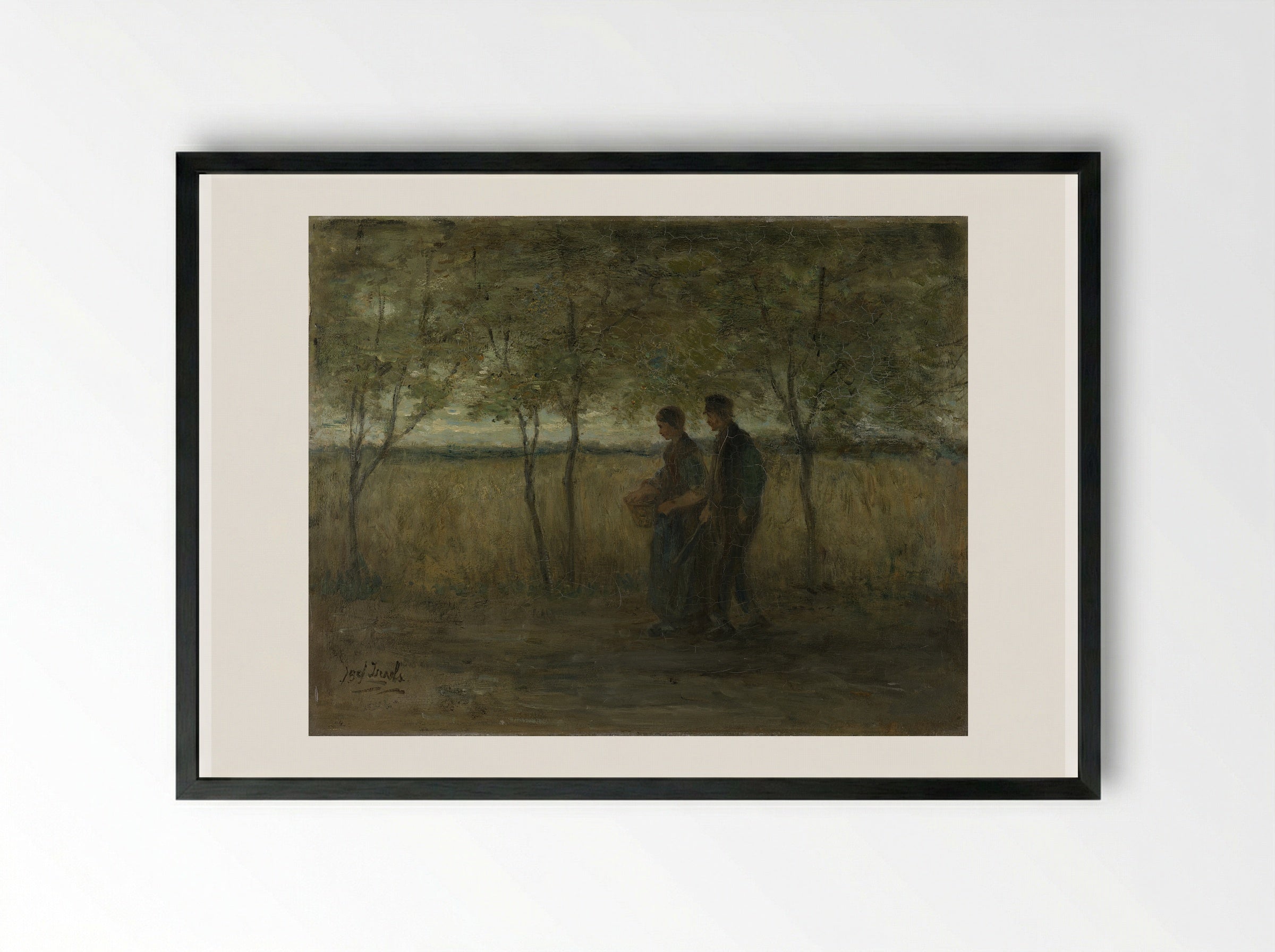 Huiswaartskeren (Returning Home) - Jozef Israëls - Framed Print Black