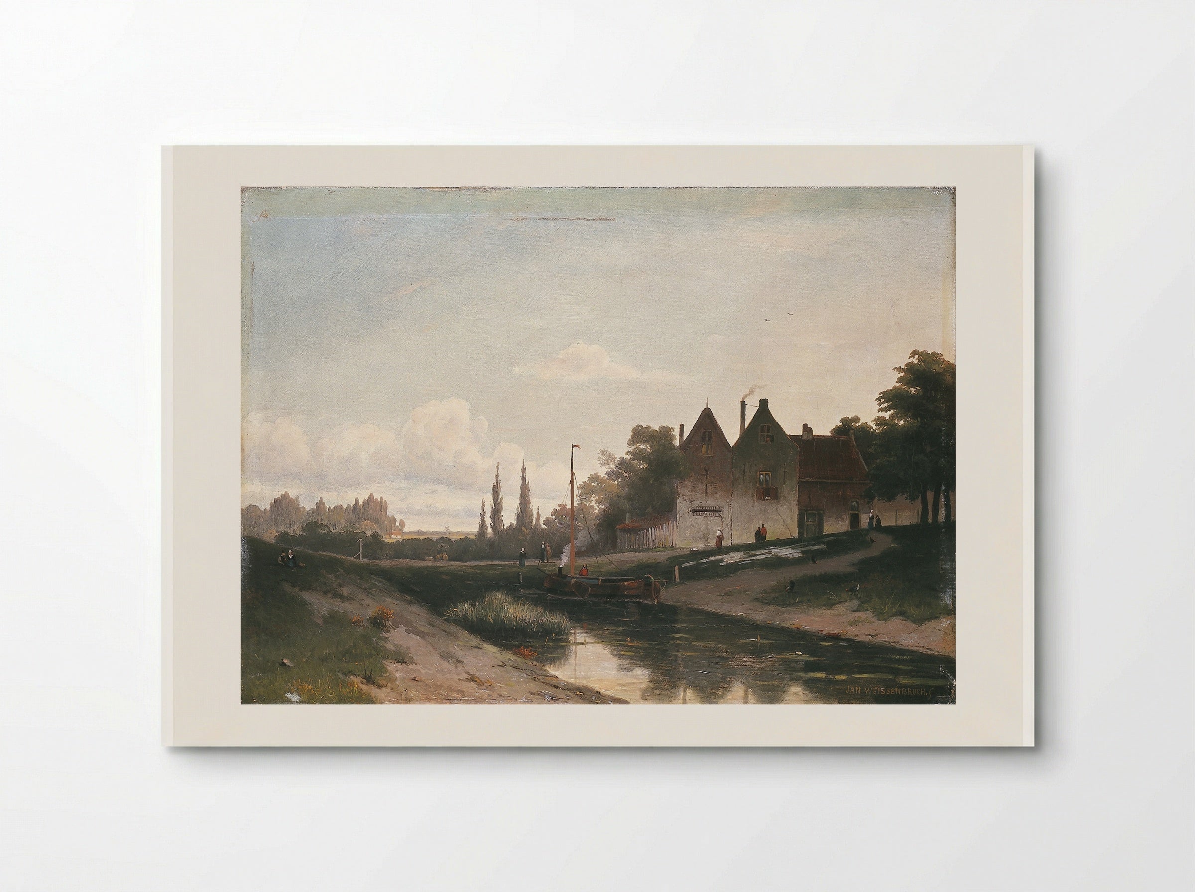 Huizen aan een kanaal - Jan Weissenbruch - Poster