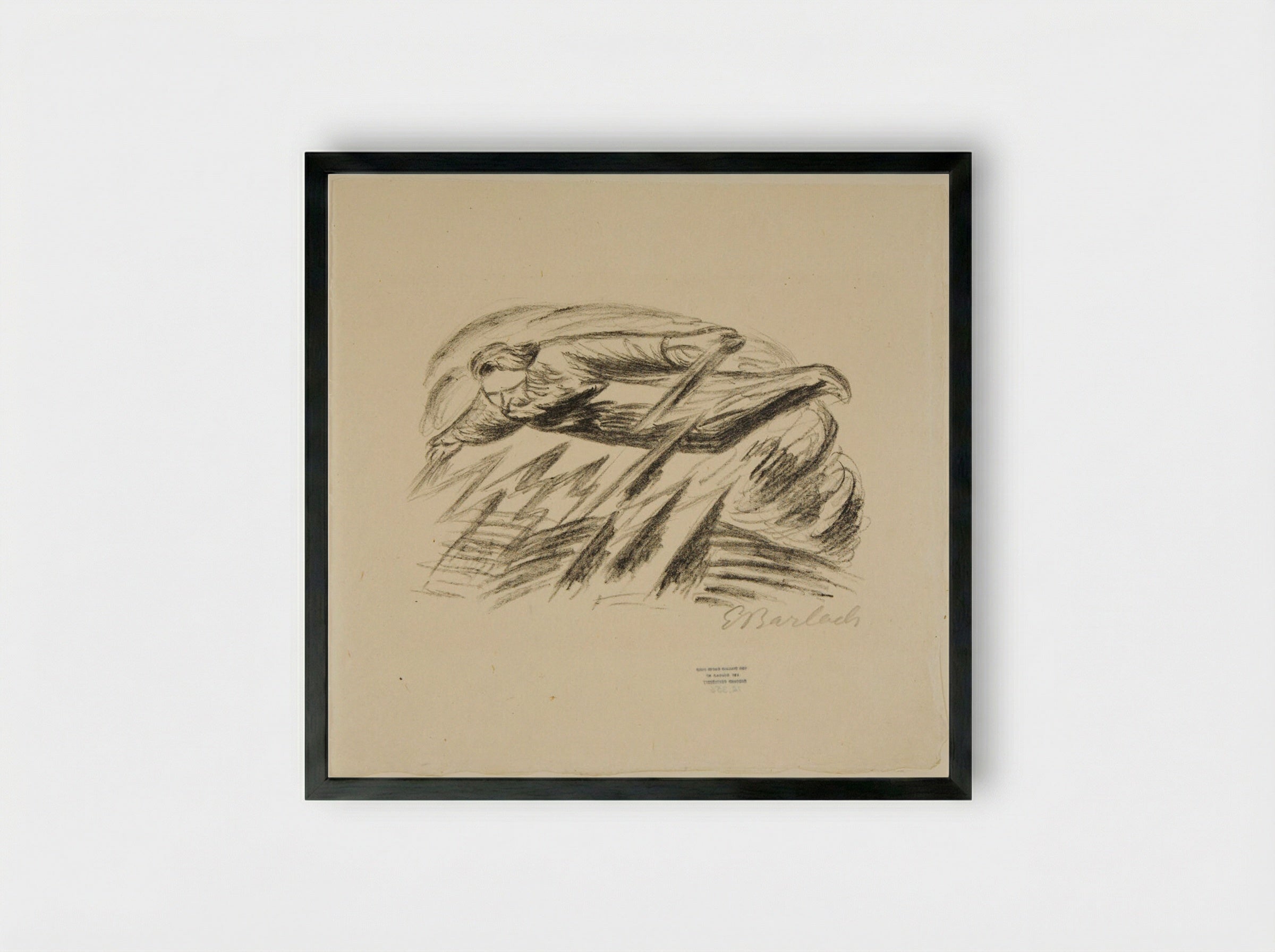 Human Limitations - Ernst Barlach - Framed Print Black