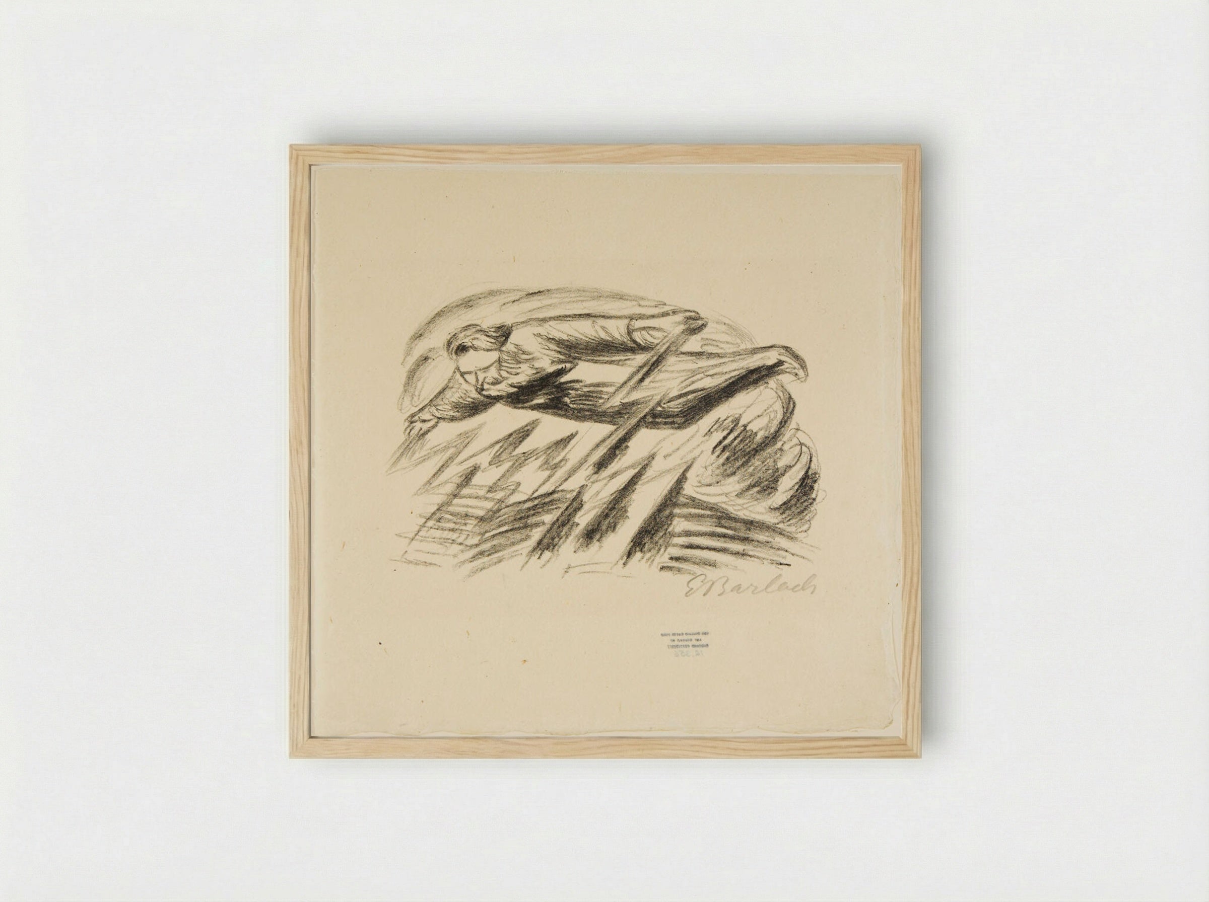 Human Limitations - Ernst Barlach - Framed Print Wood