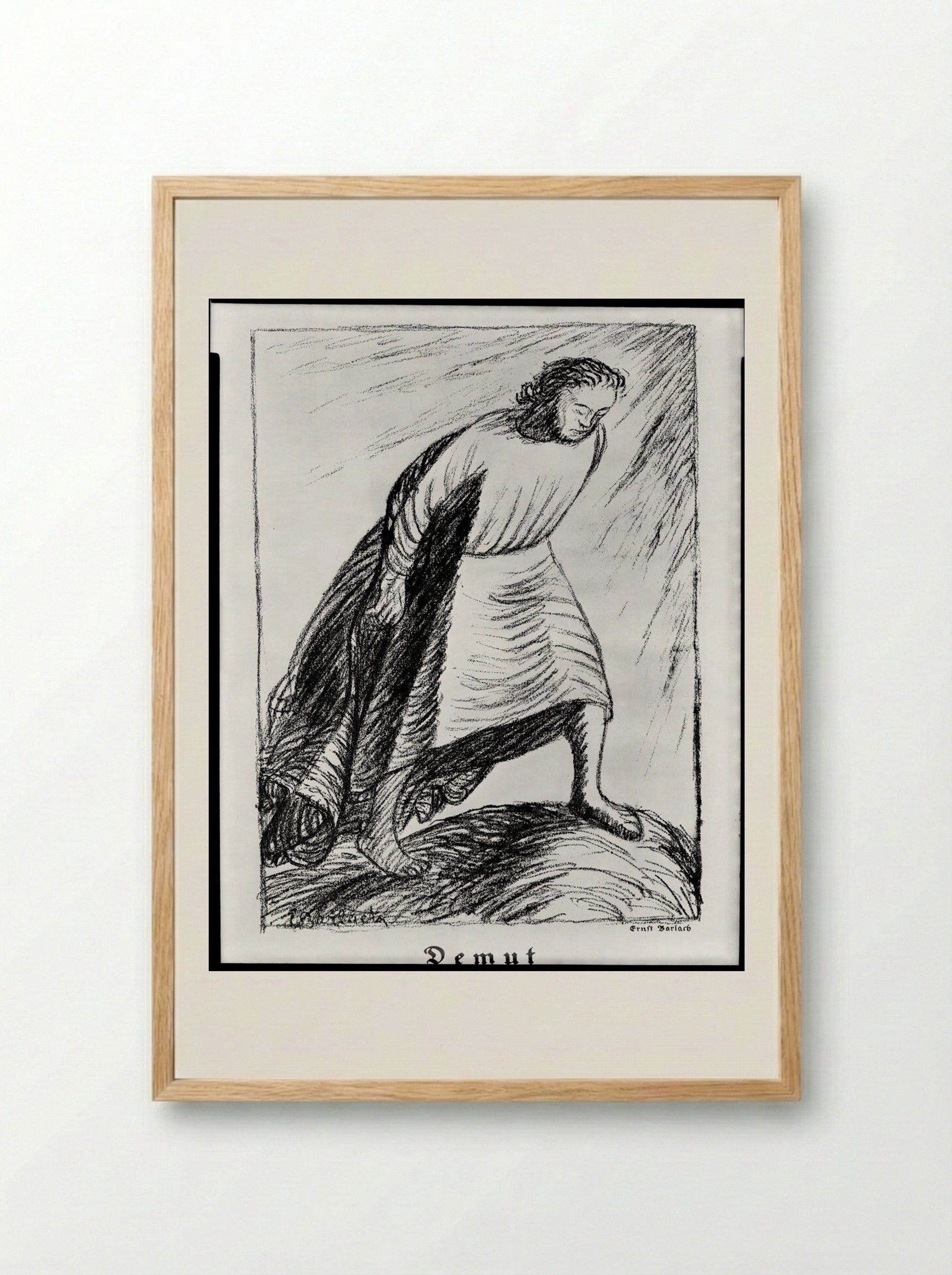 Humility (Demut) - Ernst Barlach - Framed Print Wood