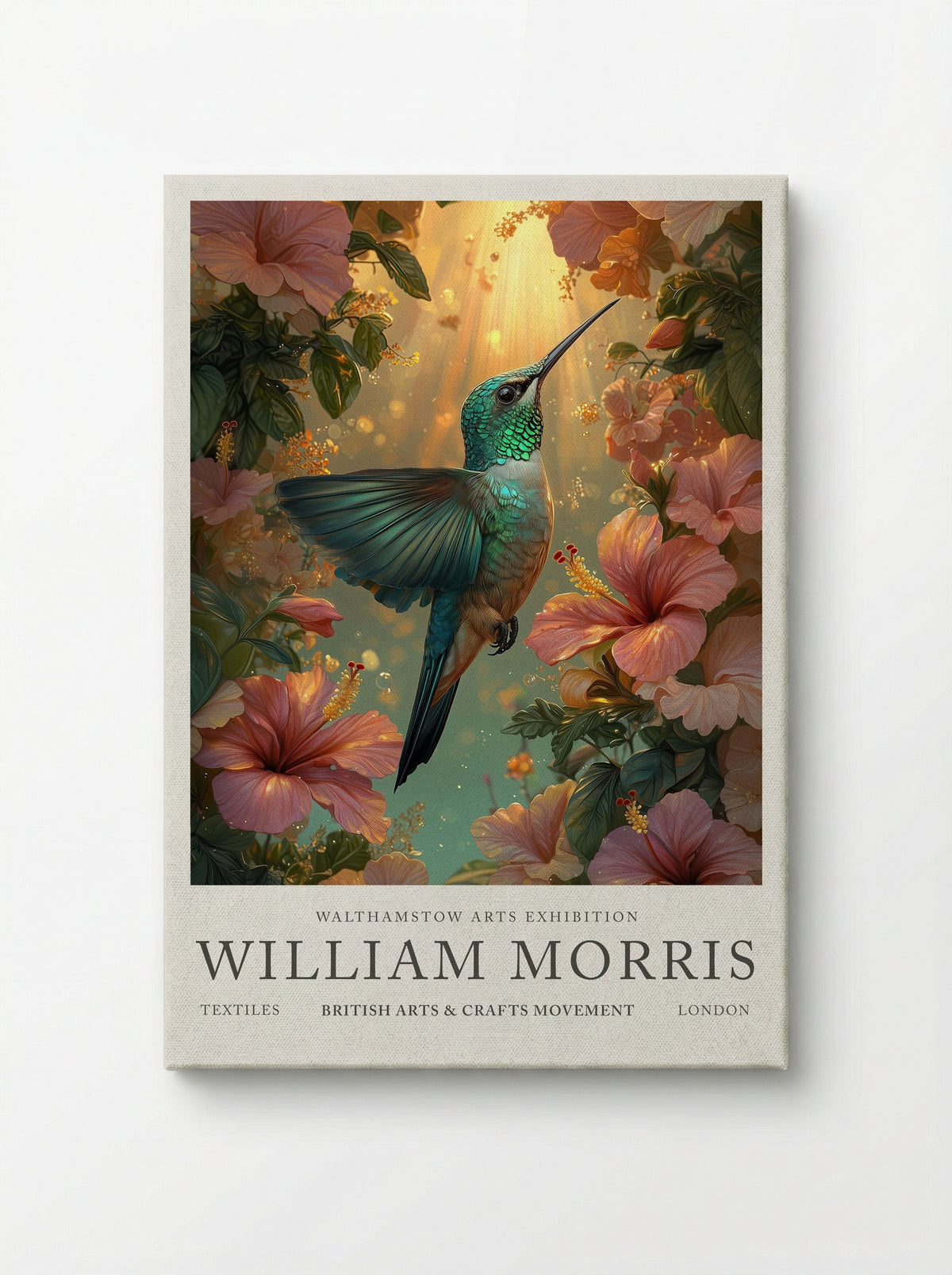 Hummingbird Halo - William Morris - Canvas