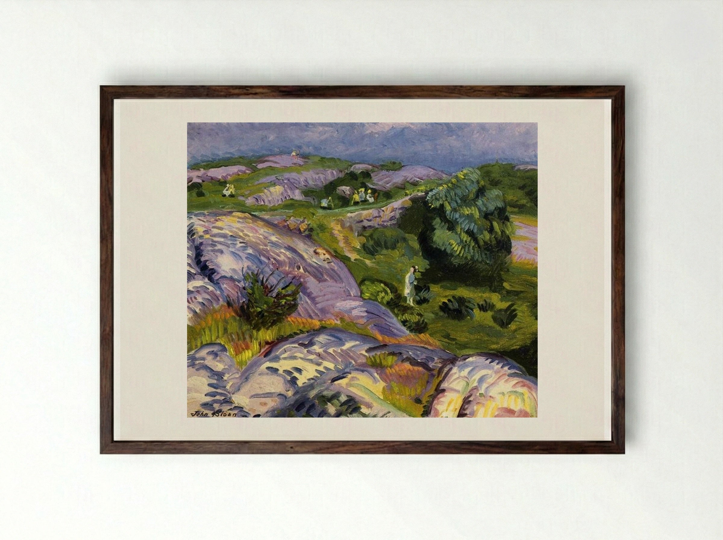 Humoresque - John French Sloan - Framed Print Dark Wood