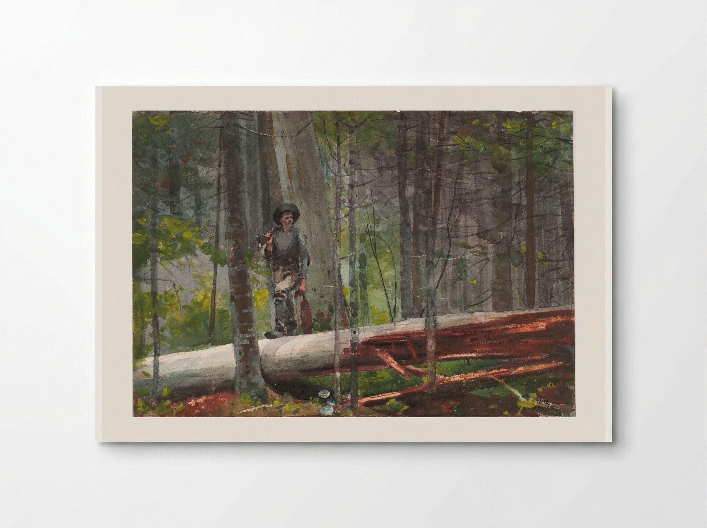 Hunter in the Adirondacks - Winslow Homer - Poster