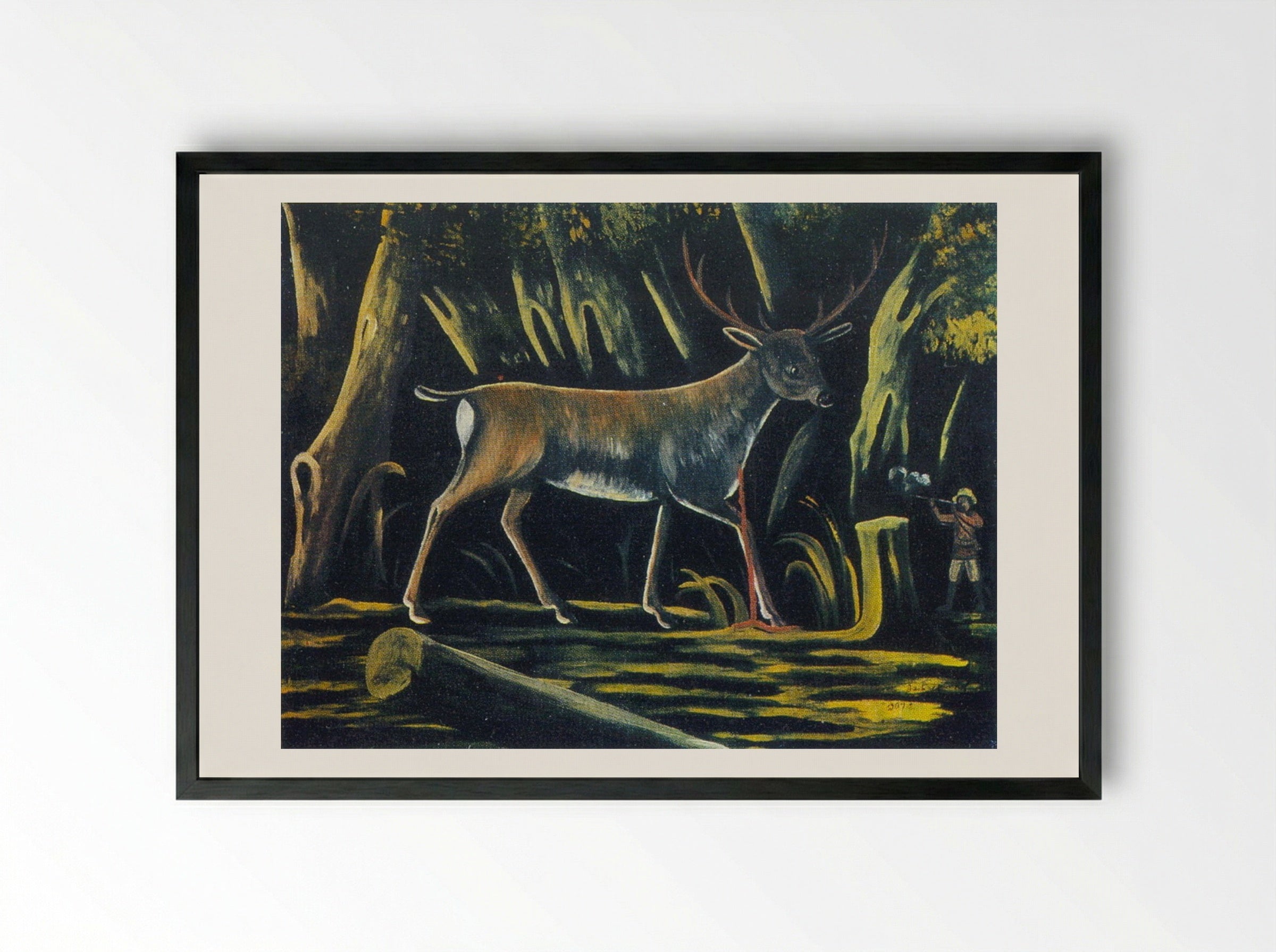 Hunter - Niko Pirosmani - Framed Print Black
