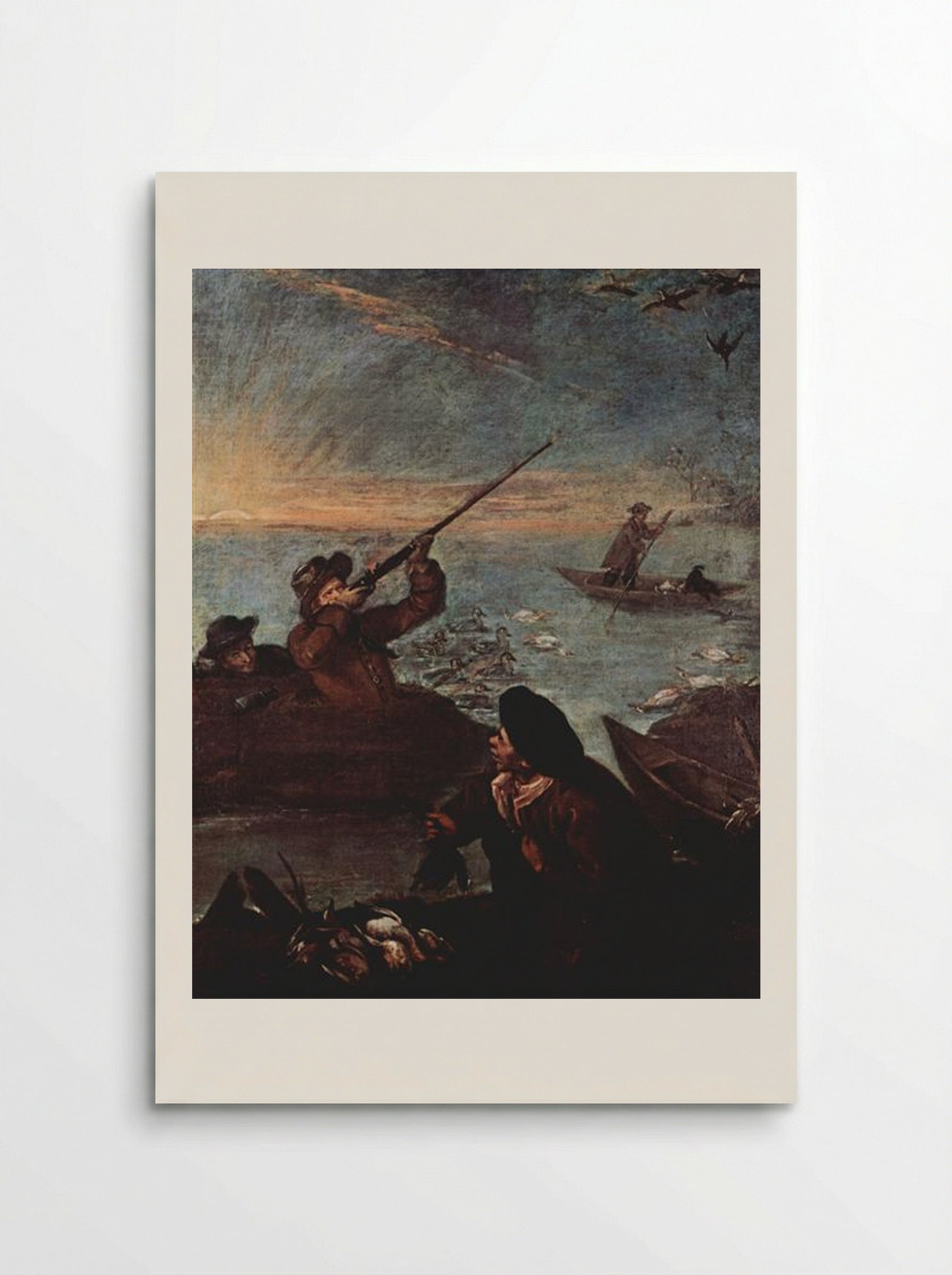 Hunters Shooting at Ducks - Pietro Longhi - Poster