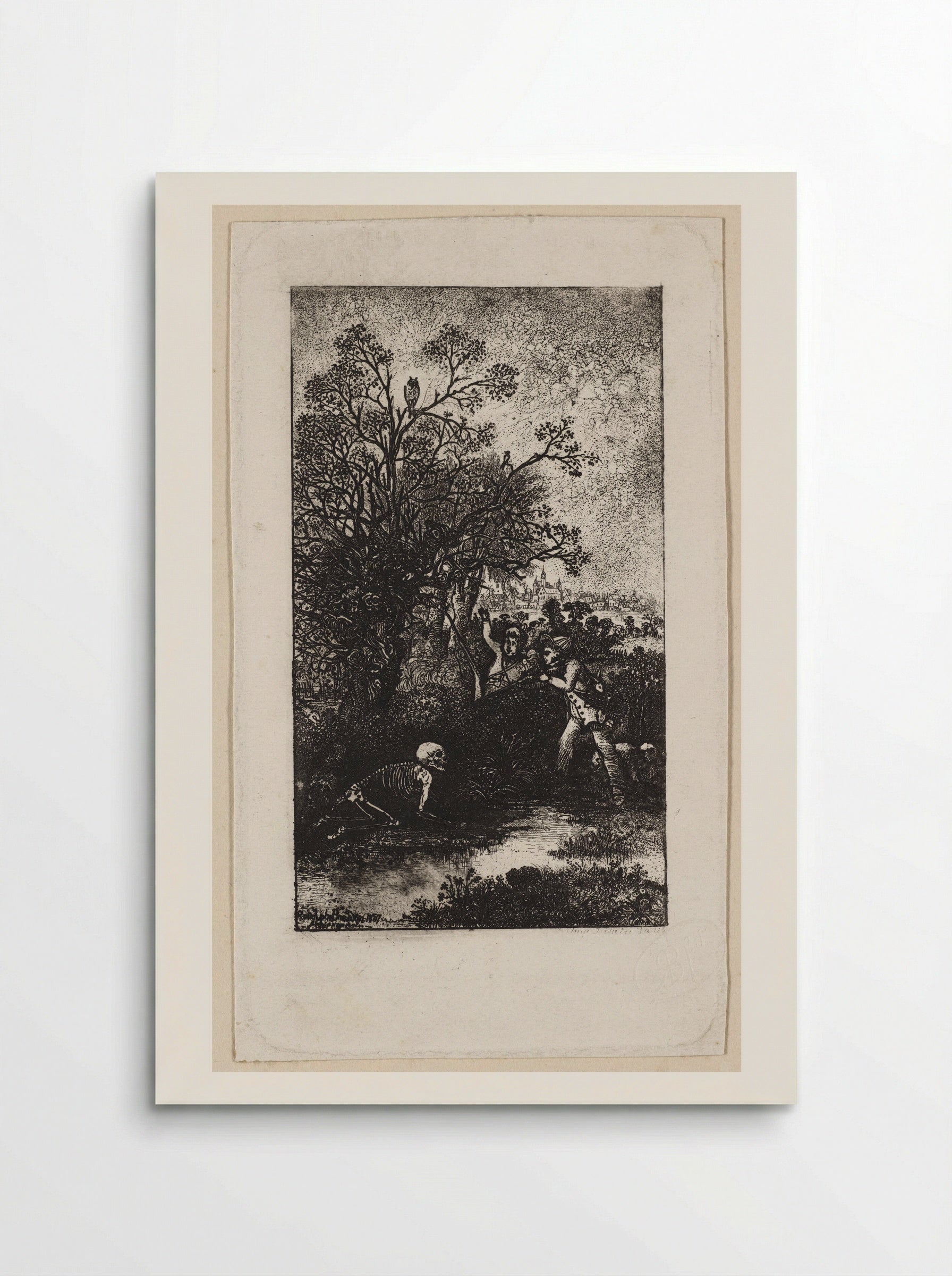 Hunters Surprised by Death - Rodolphe Bresdin - Poster