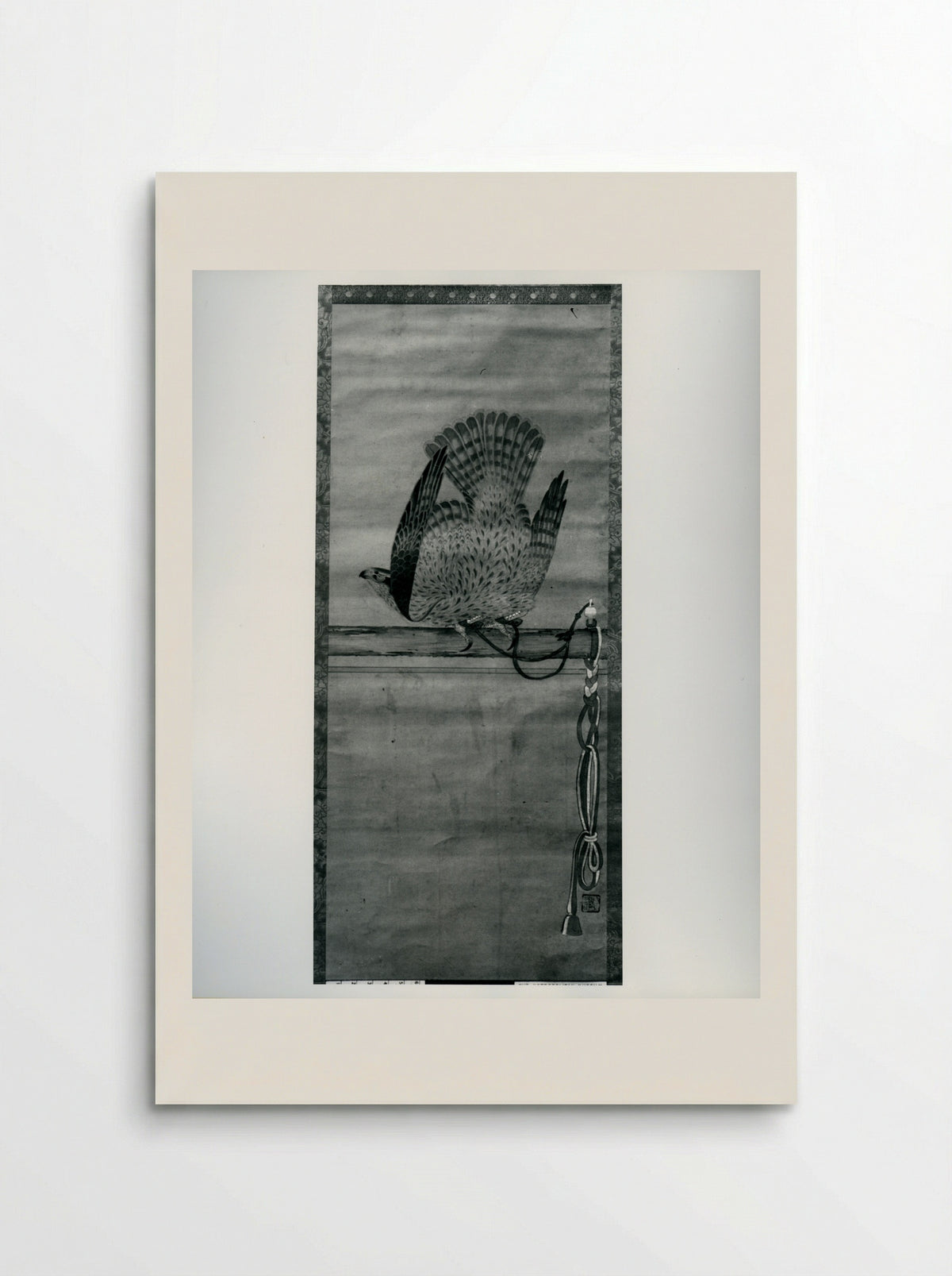 Hunting Hawk on Perch - Soga Chokuan - Poster