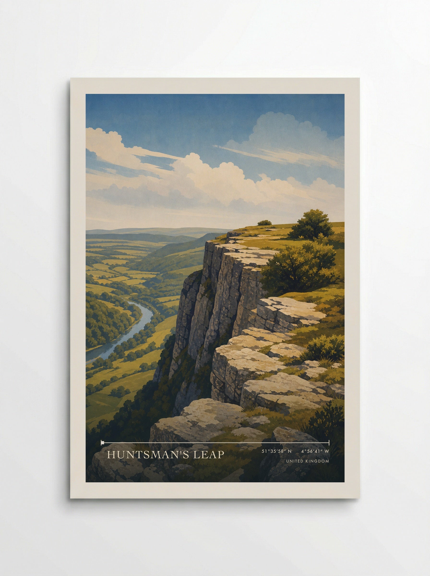 Huntsman's Leap United Kingdom Travel Poster - Poster