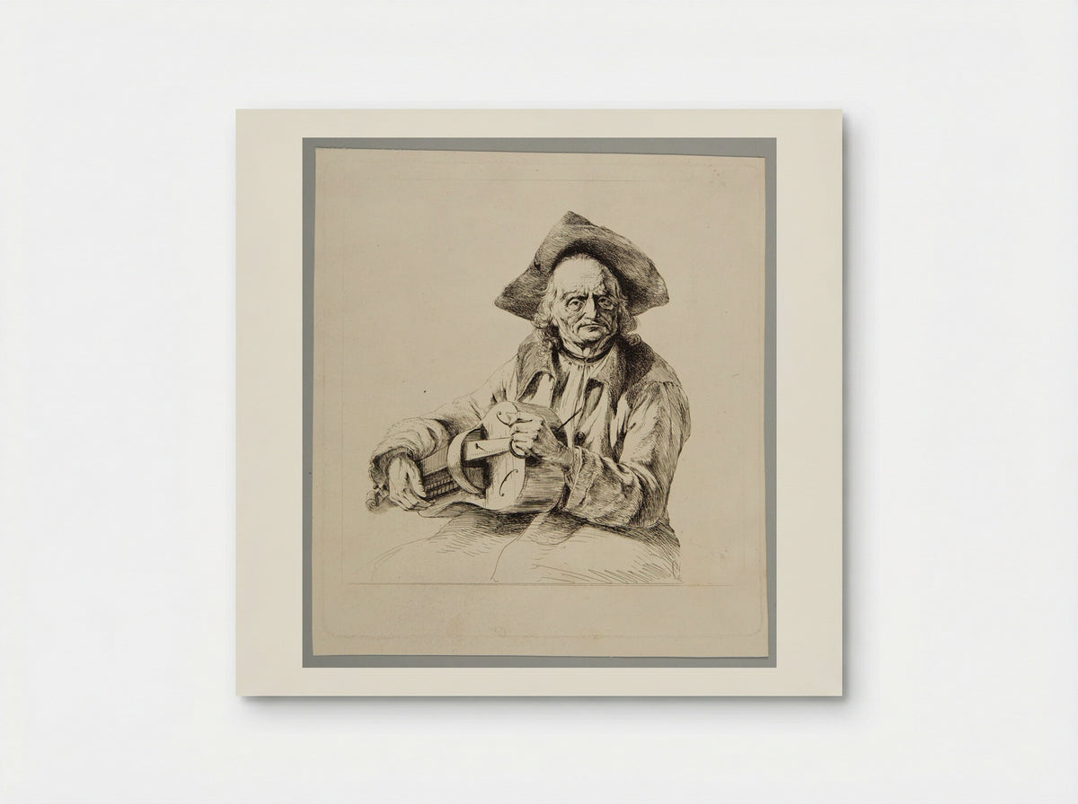 Hurdy-Gurdy Player - Jean-Jacques de Boissieu - Poster