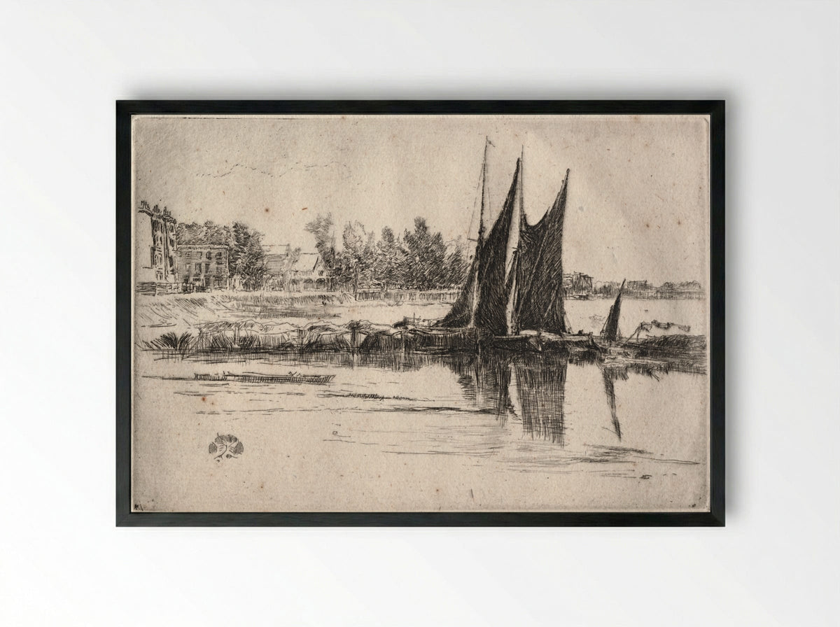 Hurlingham - James McNeill Whistler - Framed Print Black